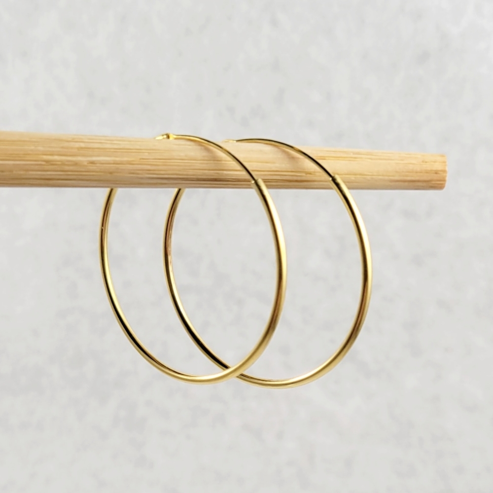 Mariela Gold Hoops - Picture 5 of 9